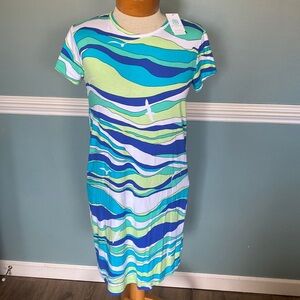 NWT Tori Richard’s seagull wave shirt dress XS Hawaiian resortwear vacation